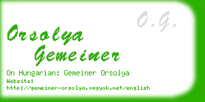 orsolya gemeiner business card